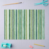 Green painterly stripes pattern 薄葉紙 (クラフト)