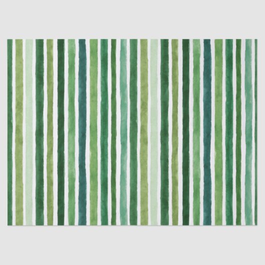 Green painterly stripes pattern 薄葉紙 (正面)
