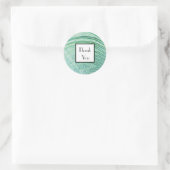 Green Palm 淡い色の Thank You's Gift 結婚 Sticker ラウンドシール (バッグ)