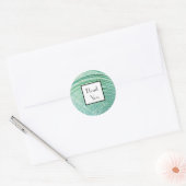 Green Palm 淡い色の Thank You's Gift 結婚 Sticker ラウンドシール (封筒)