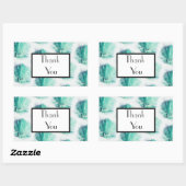 Green Palm 淡い色の Thank You's Gift 結婚 Sticker 長方形シール (シート)