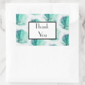 Green Palm 淡い色の Thank You's Gift 結婚 Sticker 長方形シール (バッグ)