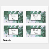 Green Palm 淡い色の Thank You's Gift 結婚 Sticker 長方形シール (シート)