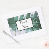 Green Palm 淡い色の Thank You's Gift 結婚 Sticker 長方形シール (封筒)