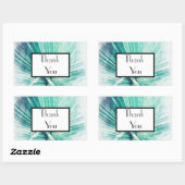 Green Palm 淡い色の Thank You's Gift 結婚 Sticker 長方形シール (シート)