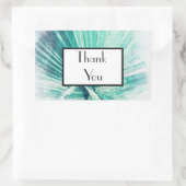 Green Palm 淡い色の Thank You's Gift 結婚 Sticker 長方形シール (バッグ)