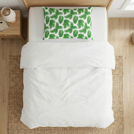 Green Palm Leaf Tropical Pattern 枕カバー