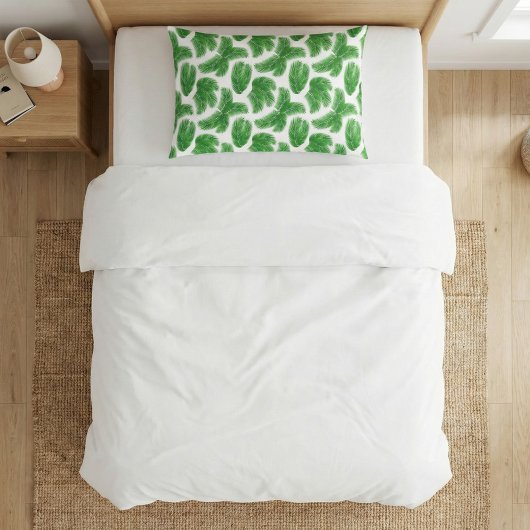 Green Palm Leaf Tropical Pattern 枕カバー