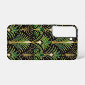 Green Palm Luxe Art Deco | Elegant Samsung Galaxyケース (裏面横)