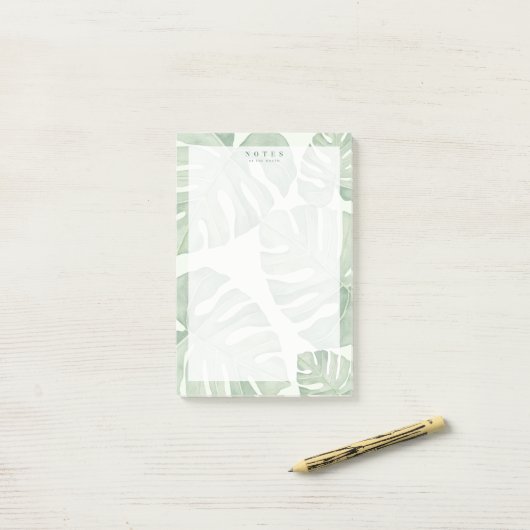 Green Palm Plant Post-it Notes ポストイット (デスク上)