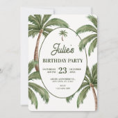 Green palm tree  招待状 (正面)