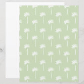 green palm tree scrapbooking paper (正面/裏面)