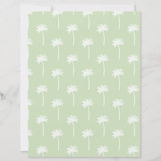 green palm tree scrapbooking paper (正面)