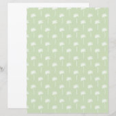 green palm tree scrapbooking paper (正面/裏面)