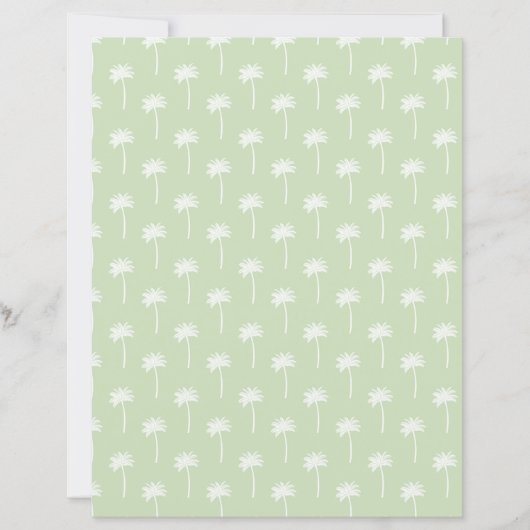 green palm tree scrapbooking paper (正面)