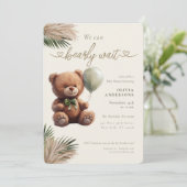 Green Pampas We can Bearly Wait Neutral Baby 招待状 (スタンド正面)