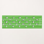 Green Panda Yoga Mat Custom Name on Both Sides ヨガマット (裏面(横))