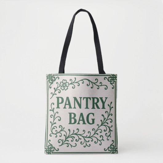 "GREEN PANTRY BAG" - シノワズリー トートバッグ (正面)