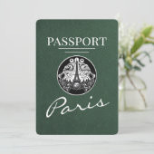 Green Paris Passport日付の保存 セーブザデート (スタンド正面)