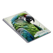 Green Parrot Collage Art Modern Notebook Journal ノートブック (右側)