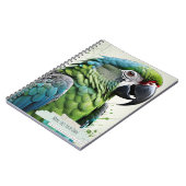 Green Parrot Collage Art Modern Notebook Journal ノートブック (左側)