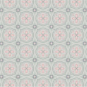Green Pastel Floral Tiles シール (正面)