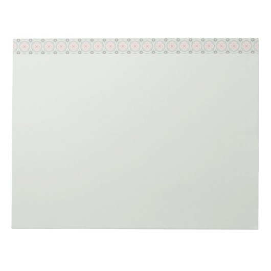 Green Pastel Floral Tiles ノートパッド (正面)