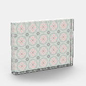 Green Pastel Floral Tiles フォトブロック (左)