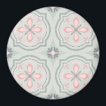 Green Pastel Floral Tiles マグネット<br><div class="desc">cool floral shapes pattern</div>