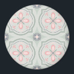 Green Pastel Floral Tiles マグネット<br><div class="desc">cool floral shapes pattern</div>