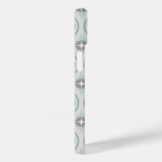 Green Pastel Floral Tiles Case-Mate iPhoneケース (裏面 / 右)