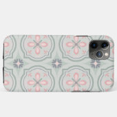 Green Pastel Floral Tiles Case-Mate iPhoneケース (裏面(横))