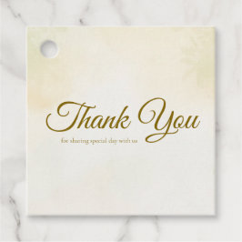 Green Pastel Floral Watercolor Favor Gift Wedding  フェイバータグ