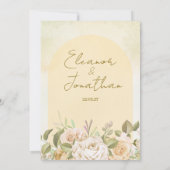 Green Pastel Floral Watercolor Outdoor Wedding 招待状 (裏面)