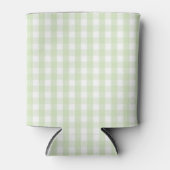 Green Pastel Gingham Pattern Grandmillenial  缶クーラー (正面)