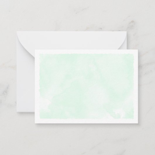 Green Pastel Watercolor Blank All Occasion ノートカード (正面)