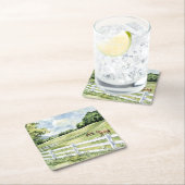 Green Pastures Ranch Horses スクエアペーパーコースター (インサイチュ)