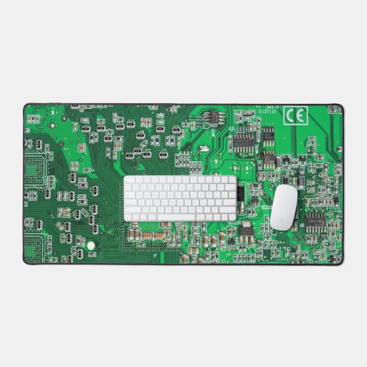 Green PCB Circuit Board Design for IT Pros デスクマット (キーボード&マウス)