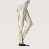 Green Peach Cream Stripes レギンス (右)