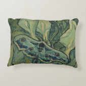 Green Peacock (Emperor) Moth by Vincent van ゴッホ アクセントクッション (裏面)