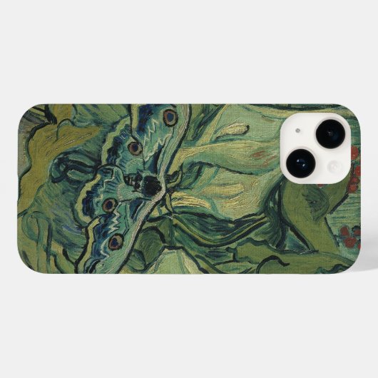 Green Peacock (Emperor) Moth by Vincent van ゴッホ Case-Mate iPhoneケース (裏面 (横))