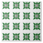 Green Pear shaped Diamond Pattern タイル (正面)