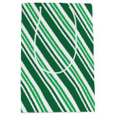 Green Peppermint Stripe ミディアムペーパーバッグ (正面)