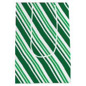 Green Peppermint Stripe ミディアムペーパーバッグ (裏面)