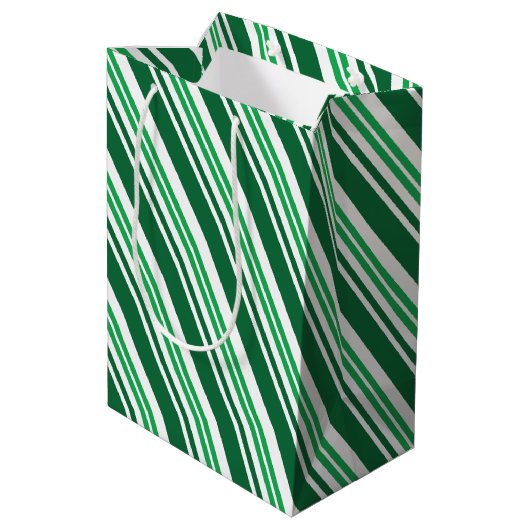 Green Peppermint Stripe ミディアムペーパーバッグ (裏面アングル)