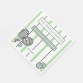 Green Perfect Match Tennis Couples Bridal Shower スタンダードランチョンナプキン (角)