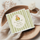 Green Perfect Pair Pear Bridal Shower Napkins スタンダードカクテルナプキン<br><div class="desc">Green Perfect Pair Pear Bridal Shower  Napkins</div>