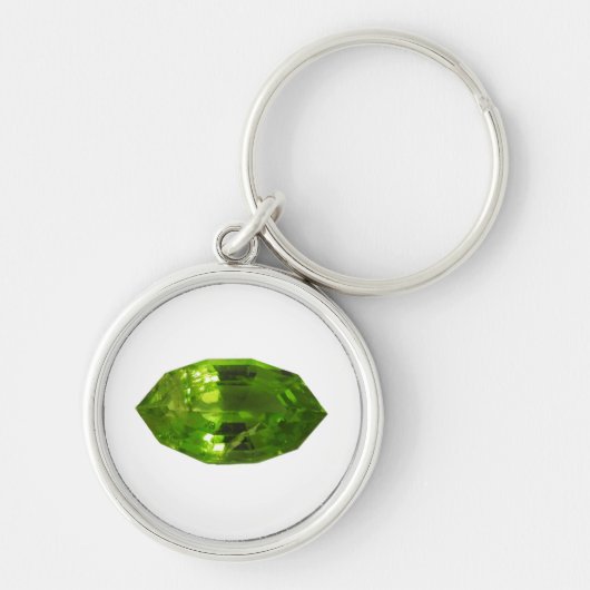 Green Peridot Gemstone キーホルダー (正面)
