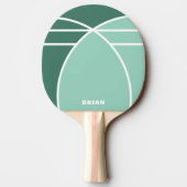 Green Personalized Ping Pong Paddle with Name 卓球ラケット (裏面)