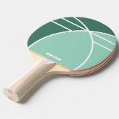 Green Personalized Ping Pong Paddle with Name 卓球ラケット (正面アングル)